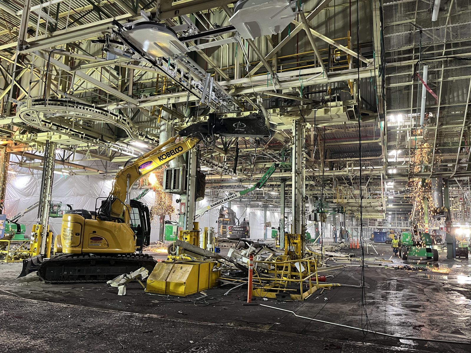 Industrial strip-out of equipment and interior systems